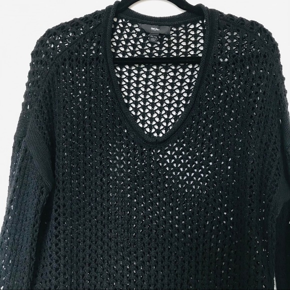 💫Mossimo Black Knit Mesh Sweater - Picture 5 of 6